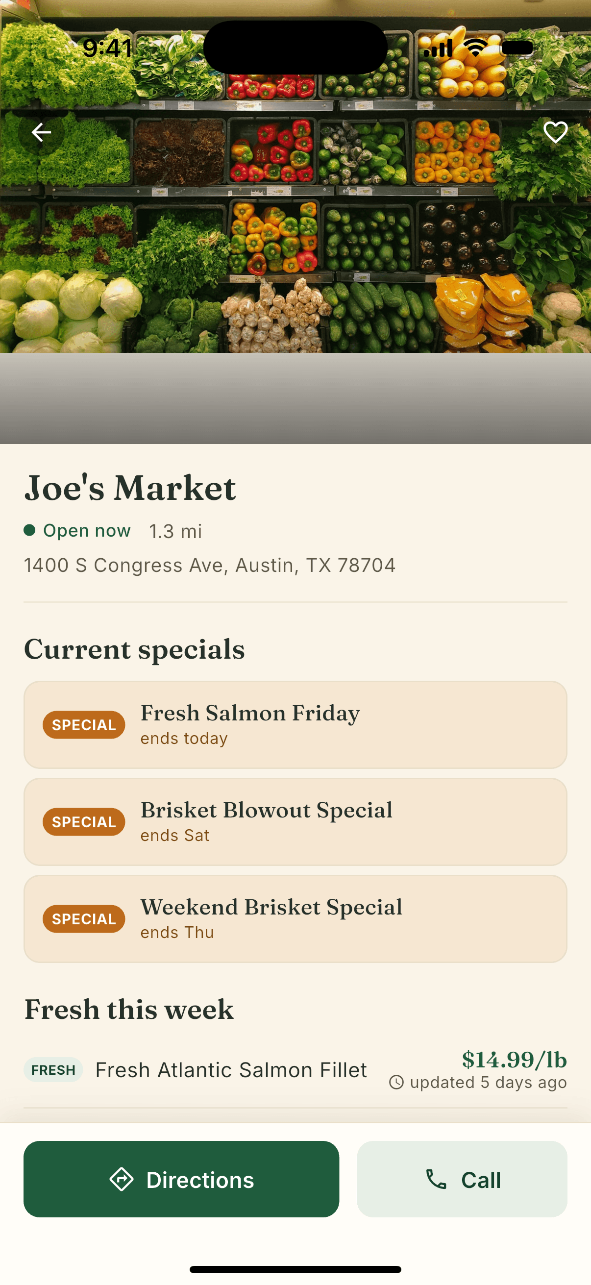 Lagniappe store detail screen